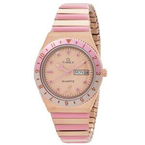 NWT Authentic Timex Q x BCRF Quartz Rose Gold Dial Women's Watch